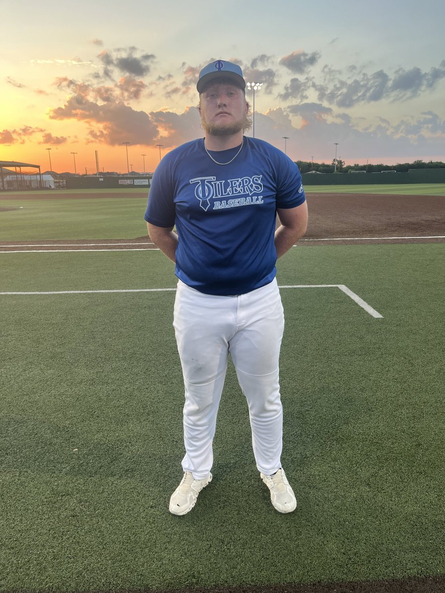 Five Tool Collegiate (@fivetoolcollege) on Twitter photo F: Texas Oilers Collegiate 7, Midland Southwest 5
PoG: <a href="/BrysonBentley7/">Bryson Bentley</a> 2-3, 3B, 3 RBI
Pitcher: <a href="/graysonbrown_01/">Grayson Brown</a> 4 IP, 4K, 2H, ER F: Texas Oilers Collegiate 7, Midland Southwest 5
PoG: <a href="/BrysonBentley7/">Bryson Bentley</a> 2-3, 3B, 3 RBI
Pitcher: <a href="/graysonbrown_01/">Grayson Brown</a> 4 IP, 4K, 2H, ER