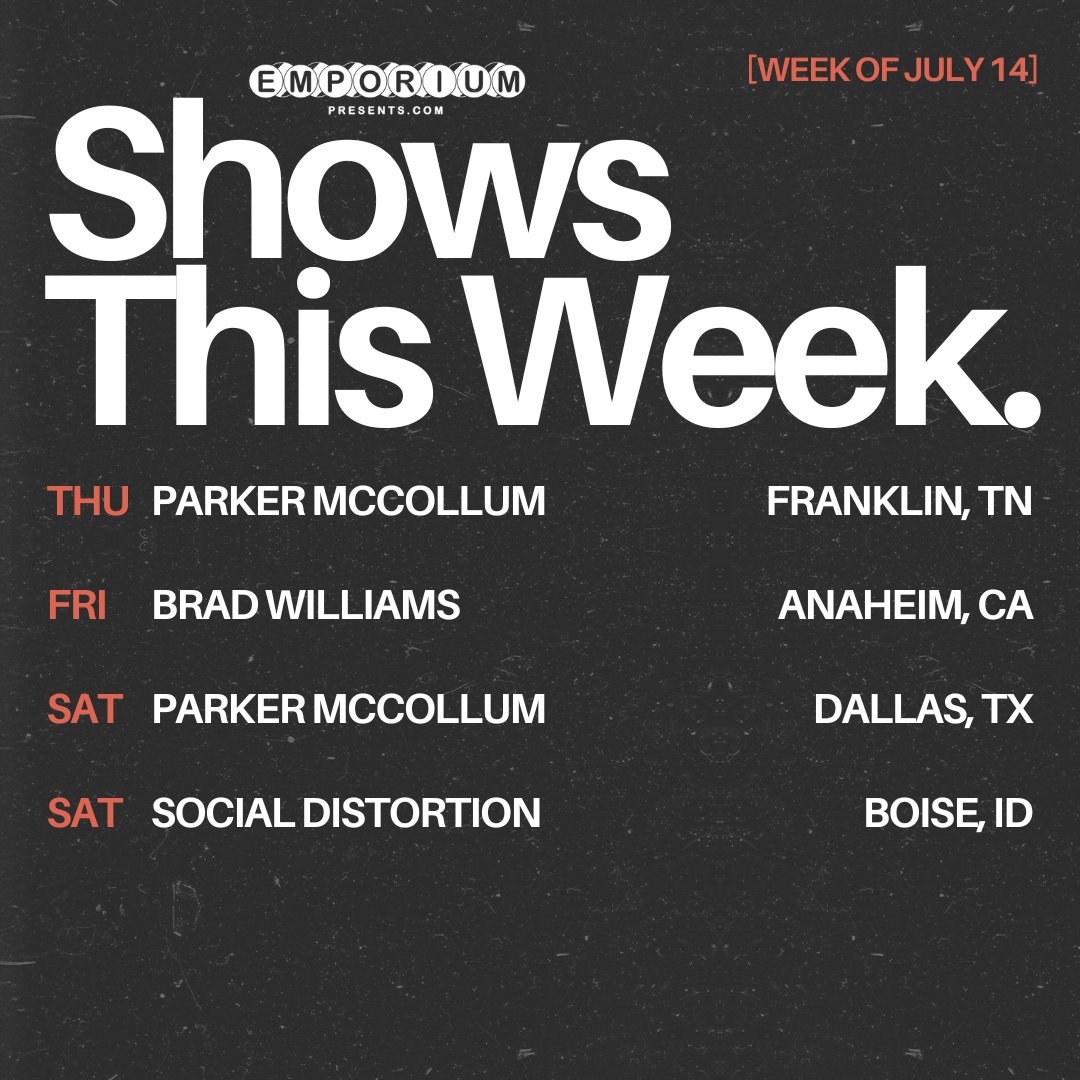 THIS WEEK! 🎶 Grab your tickets: bit.ly/emporiumpresen…

#emporiumpresents #concertsthisweek #showsthisweek #livemusic