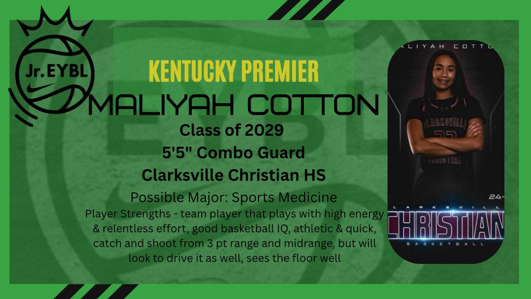 SHAWN WEST (@coachshawnwest) on Twitter photo Heading down the stretch for <a href="/NikeGirlsEYBL/">Nike Girls EYBL</a> - <a href="/KentuckyPremier/">Kentucky Premier EYBL</a> 14U EYBL <a href="/maliyah_cotton/">Maliyah Cotton</a> looking to get after it in July! Heading down the stretch for <a href="/NikeGirlsEYBL/">Nike Girls EYBL</a> - <a href="/KentuckyPremier/">Kentucky Premier EYBL</a> 14U EYBL <a href="/maliyah_cotton/">Maliyah Cotton</a> looking to get after it in July!