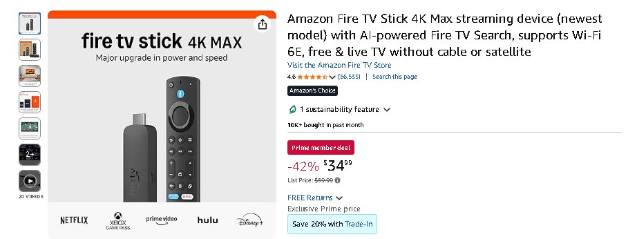 LiterarysInk's tweet image. 🔥 Stream smarter with the Fire TV Stick 4K Max — AI-powered search, Wi-Fi 6E, live TV &amp;amp; no cable needed 📺 Your entertainment upgrade starts now!
#PrimeDayDeals #PrimeDay #StreamingDevice #FireTV
 amzn.to/3Ia9Zlh