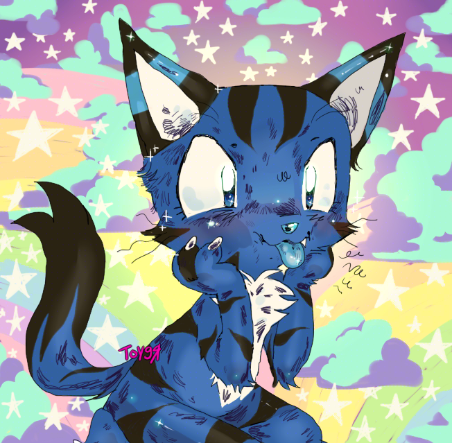 @/tykitfleine on bsky! i hadn't drawn their oc since like 2011 X)