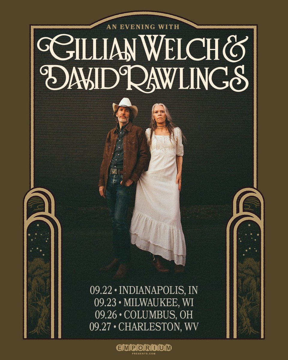 ON SALE NOW: Gillian Welch &amp; David Rawlings  🎶
bit.ly/GWDRTix

#gillianwelch #davidrawlings #gillianwelchconcert #davidrawlingsconcert #folkmusic #indianapolislivemusic #milwaukeelivemusic #columbuslivemusic #charlestonlivemusic