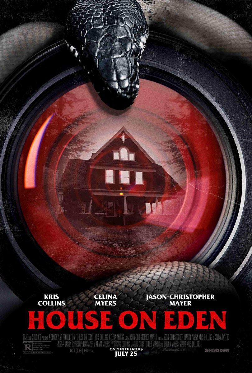 'House on Eden' has gotten an official poster, ahead of its 7/25 release in the U.S. The artwork was chosen by the fans of content creators Kris Collins and Celina Myers, who are the stars of this found footage horror movie.

More info: tinyurl.com/2x4ptvth #FantasticPavilion