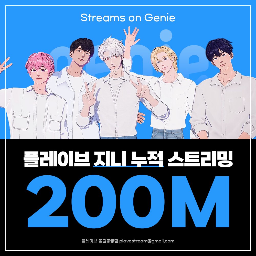 🎉 플레이브 지니 2억 스트리밍 달성 🎉

현재 누적 스트리밍
200,025,760회

플레이브의 지니 누적 스트리밍 2억 달성을 축하합니다!
오늘도 멈추지 않는 플레이, 플리들의 스밍은 계속됩니다! 🚀

#PLAVE #플레이브 #예준 #Yejun #노아 #Noah #밤비 #Bamby #은호 #Eunho #하민 #Hamin