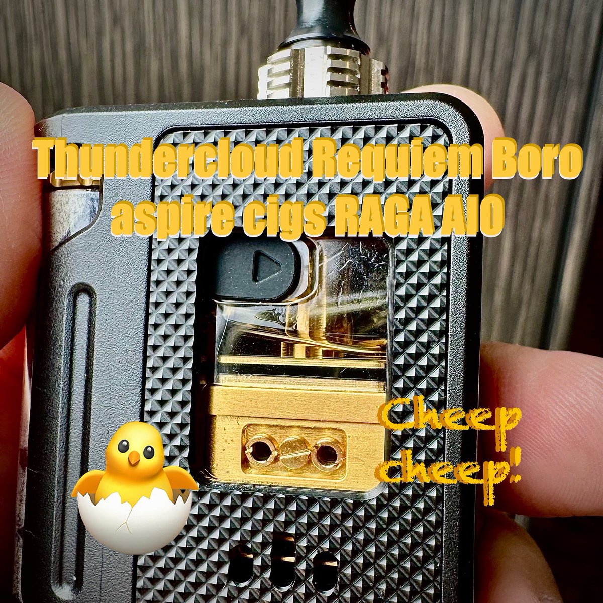 Rakumaru77's tweet image. #vape #thundercloud #requiembororba #aspirecigs #ragaaio #flavorkitchen #フレキチ 
ぴよぴよ。