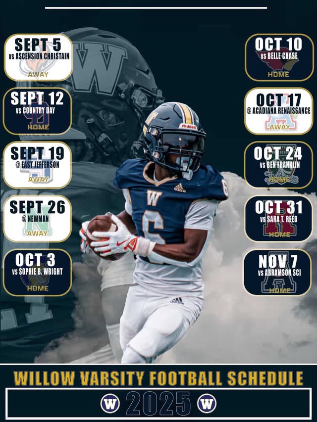 Come see us!!#TheHunt🦁<a href="/willow_football/">Willow Lions Football</a> <a href="/RecruitWillowNO/">The Willow School Athletics</a>