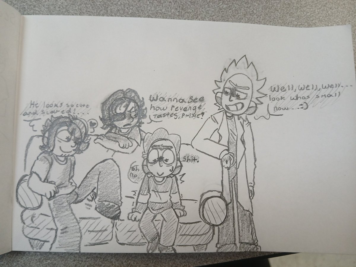KrazyTheDemonXD's tweet photo. Drew the senario>:3(was planning on redrawing it on digital but i lost all motivation lol #sh01a #kidrickprime #prickcest #primecest #rickorty #mortycest #RickandMortyproship #proshiptwt #darkshiptwt https://t.co/5JzrBmOK5h