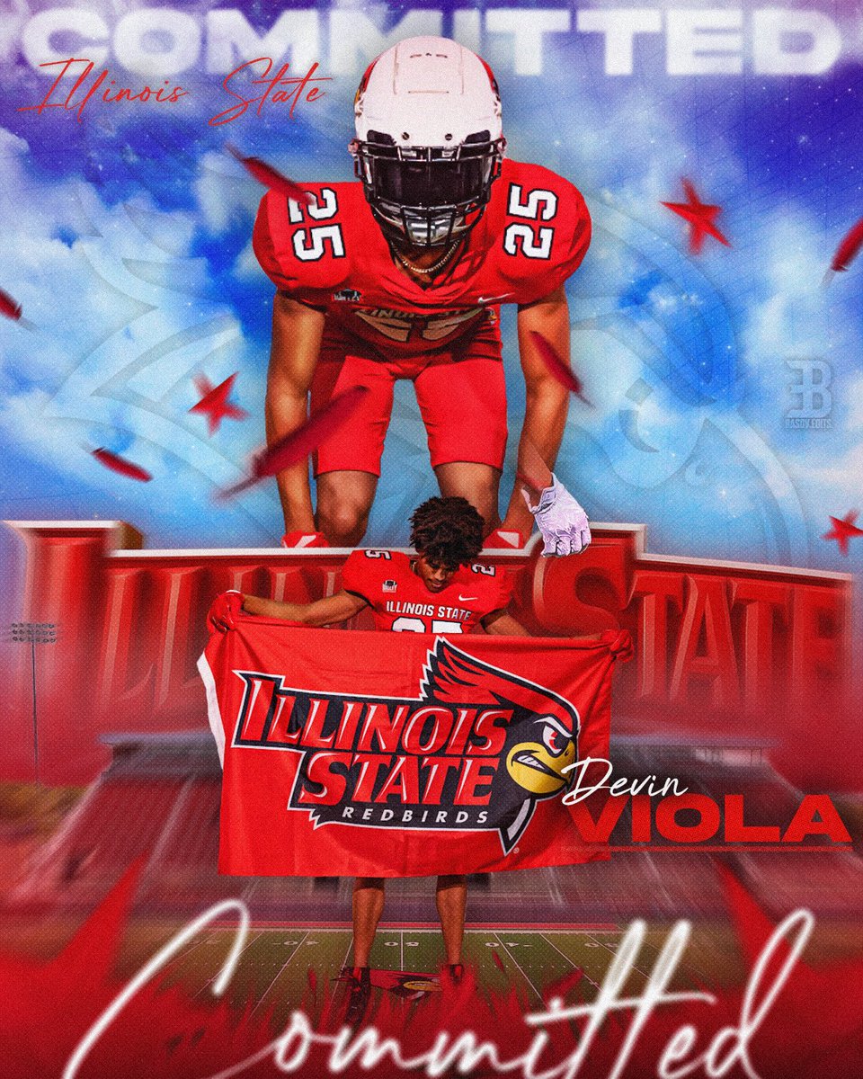 Devin Viola (@devin_viola17) on Twitter photo Super blessed to announce my commitment to Illinois State! #AGTG #GOREDBIRDS
<a href="/Rich_DBs/">Dru Richardson</a> <a href="/CoachNiekamp/">Travis Niekamp</a> <a href="/RedbirdFB/">Illinois State Football</a> Super blessed to announce my commitment to Illinois State! #AGTG #GOREDBIRDS
<a href="/Rich_DBs/">Dru Richardson</a> <a href="/CoachNiekamp/">Travis Niekamp</a> <a href="/RedbirdFB/">Illinois State Football</a>