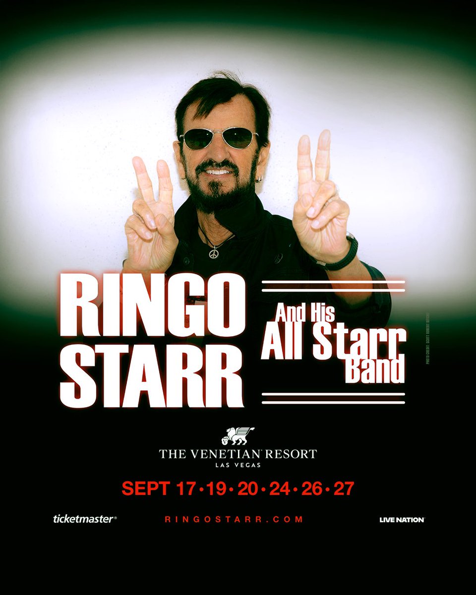 Peace and love to the birthday boy, <a href="/ringostarrmusic/">#RingoStarr</a>, on his 85th! 🎉🎂🎈 

Don’t miss your chance at seeing Ringo Starr &amp; His All Starr Band LIVE this Sept 17-27 at <a href="/VenetianVegas/">The Venetian Resort Las Vegas</a>. ☮️❤️ 

🎟️: bit.ly/3MZntQ4