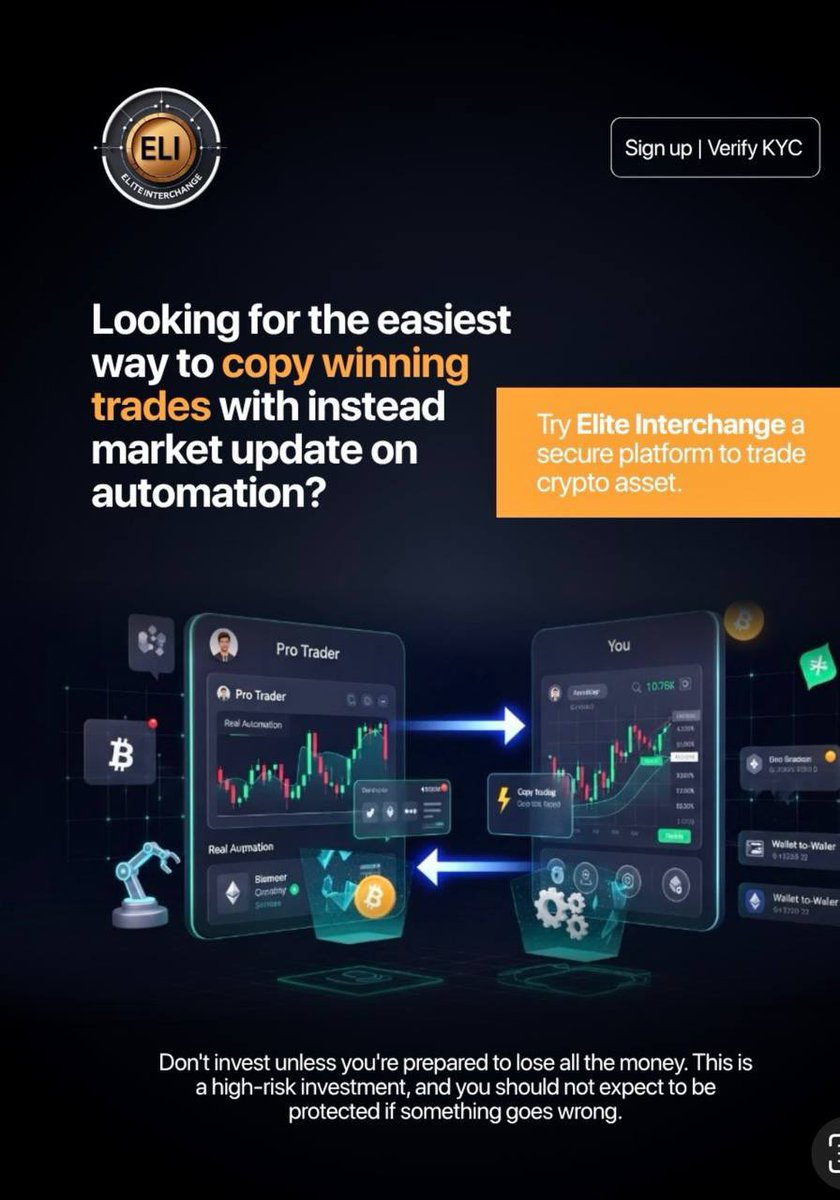 AdKendrick's tweet photo. From first-time investors to full-time crypto pros, traders choose EliteInterchange because we deliver results. Our user community is thriving, with 24/7 support, live webinars, and a vibrant Discord community. Mobile, desktop, or API—we’re built for all. Monitor markets, set triggers, and automate trades on the go.
EliteInterchange: Where your digital wallet dances in the crypto carnival, soaring on wings of innovation and ambition! 💸🎪🌟 #WINNER #Win #Economy #BTC #Binance  #Hype #PulseChain #LiquidityPools #HEARTchuthiwat