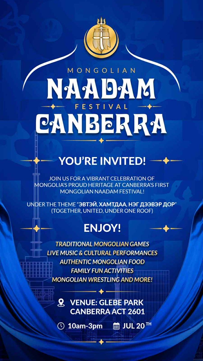 We are beyond excited to share something truly close to our hearts—Canberra’s first-ever Naadam Festival on July 20, 2025, at Glebe Park! naadam.com.au/post/experienc…