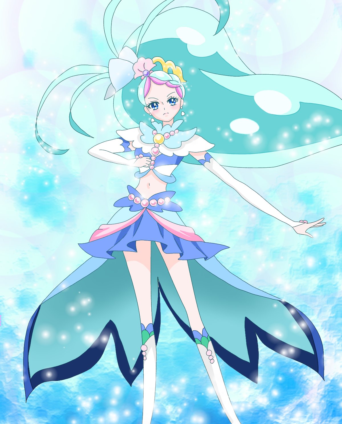 プリキュア コレクションカード　海藤みなみ　キュアマーメイド　ホロ　ノーマル プリキュア コレクションカード 海藤みなみ キュアマーメイド