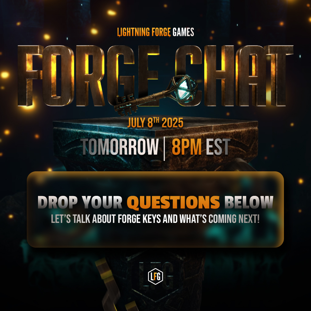 FORGE CHAT returns!

Join us tomorrow at 8PM EST as we dive into everything FORGE KEYs⚡️

Have questions? Drop them below 👇

See you there, LFG!