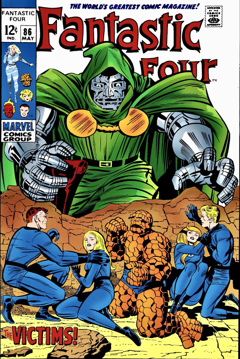 dano_cosmic's tweet photo. Fantastic Four #86 (Vol. 1, 1969), cover by #JackKirby & #JoeSinnott
✨
W-#StanLee,A-#JackKirby,I-#JoeSinnott,L-#SamRosen
✨
#FantasticFour #DoctorDoom
#Marvel #MarvelComics #MarvelCosmic https://t.co/RHPFgHv2a1