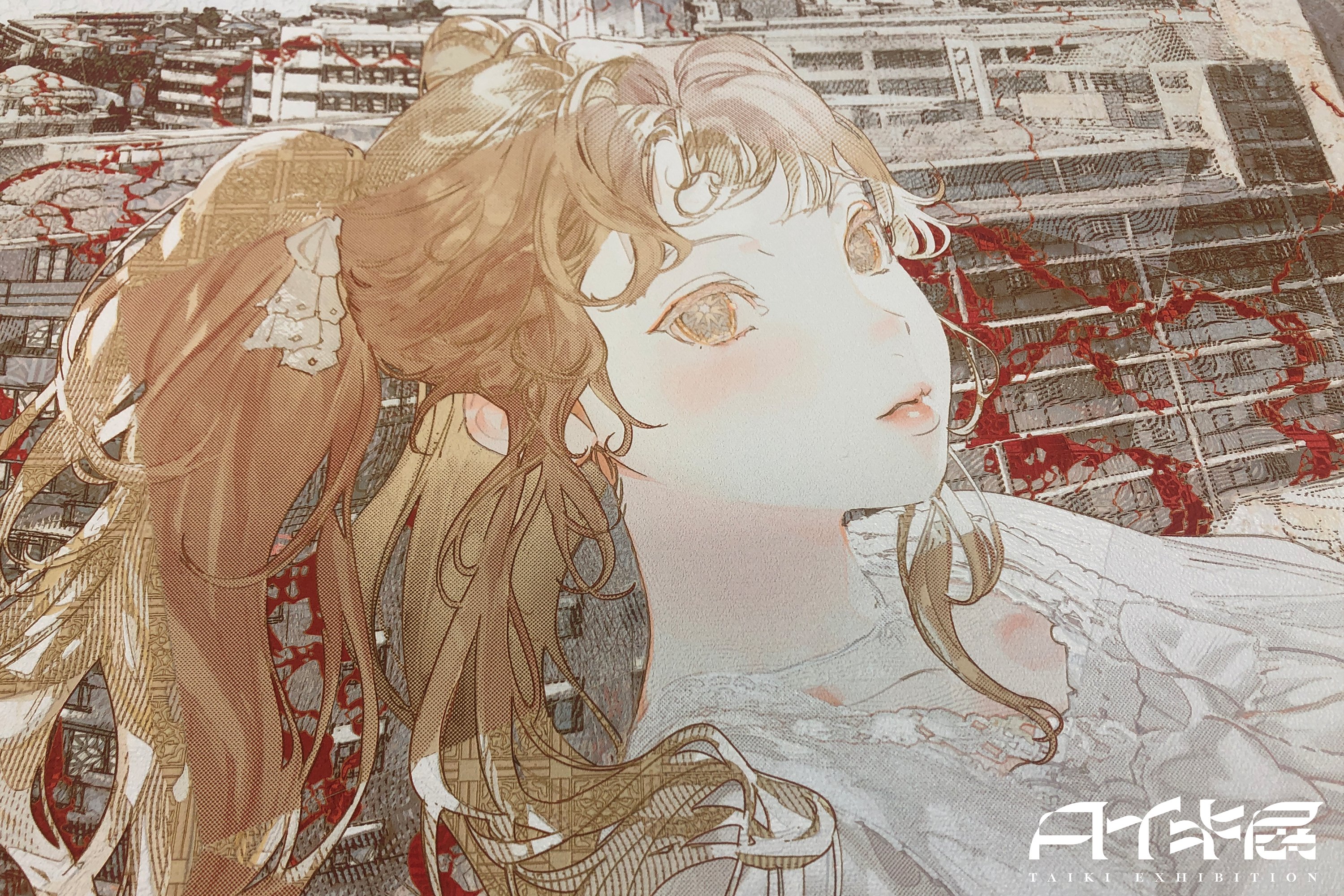 タイキ展　GG タイキ展 作品 -GG- セメント風プリント 特殊加工 複製原画 直筆