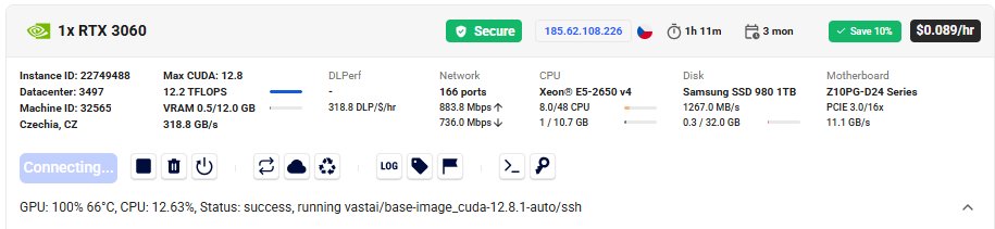 EricChennells's tweet image. Renting a RTX 3050 in the Czech Republic for 9 cents an hour to brute force possible values in a failed taproot asset lightning channel close in which 100,000 sats are stuck.
Just another day on the p2p digital cash front lines.