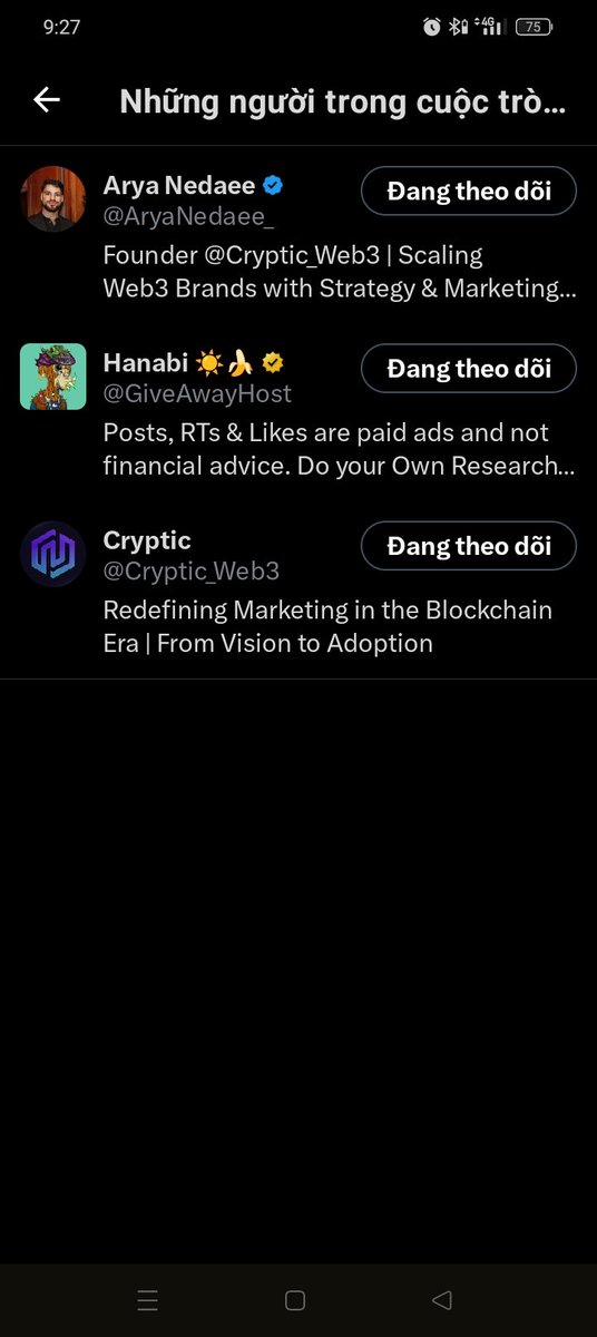 haibatu8's tweet photo. @GiveAwayHost @AryaNedaee_ @Cryptic_Web3 Done https://t.co/deLknMGAPJ