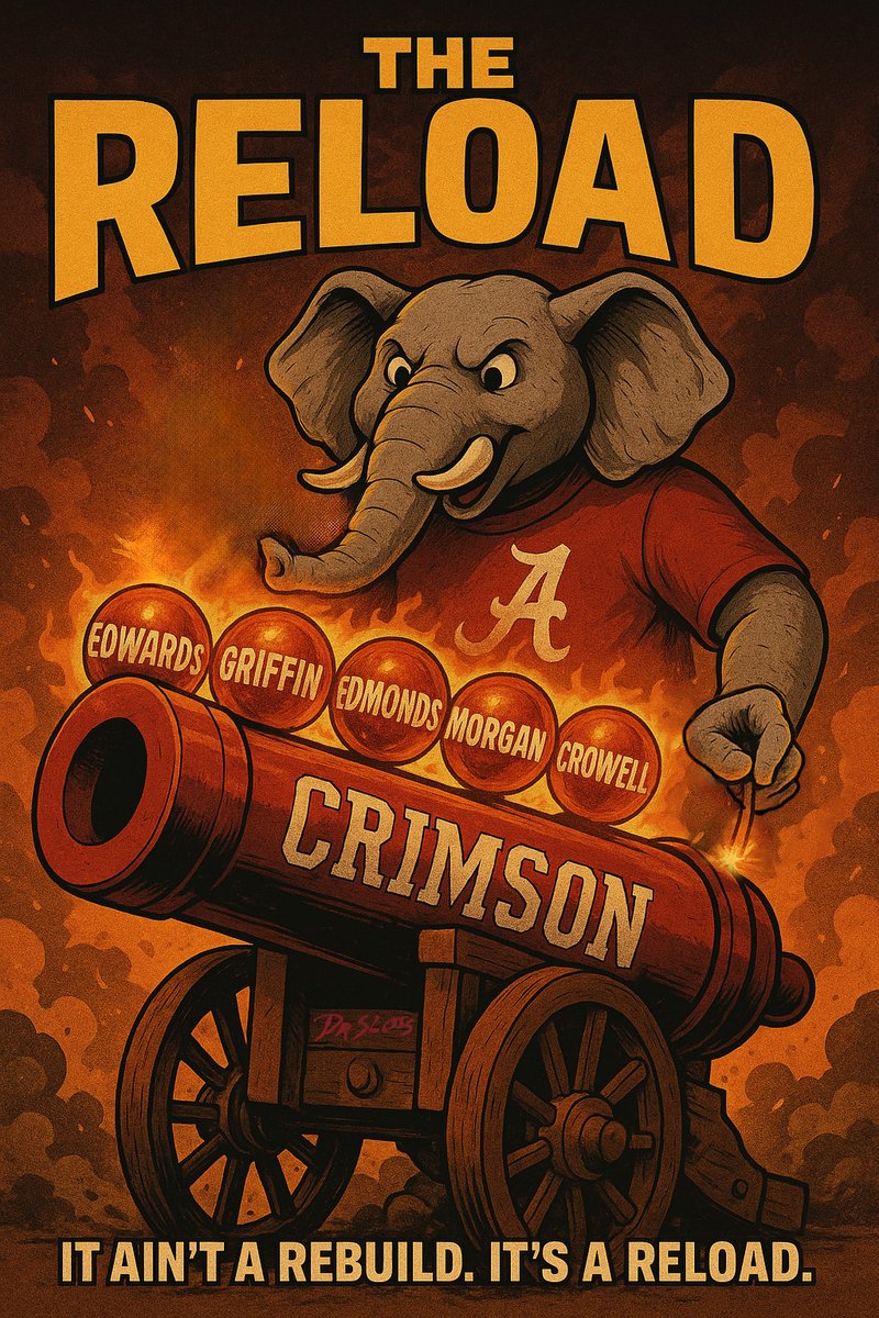 DrSlotsDrip's tweet image. 💥 THE RELOAD is here! Alabama's 5-star stars @jaygolive1k @cedeian2 @JordenEdmonds @zay_social @EzavierCrowell are locked and loaded!
IT AIN'T A REBUILD. IT'S A RELOAD. #RollTide
