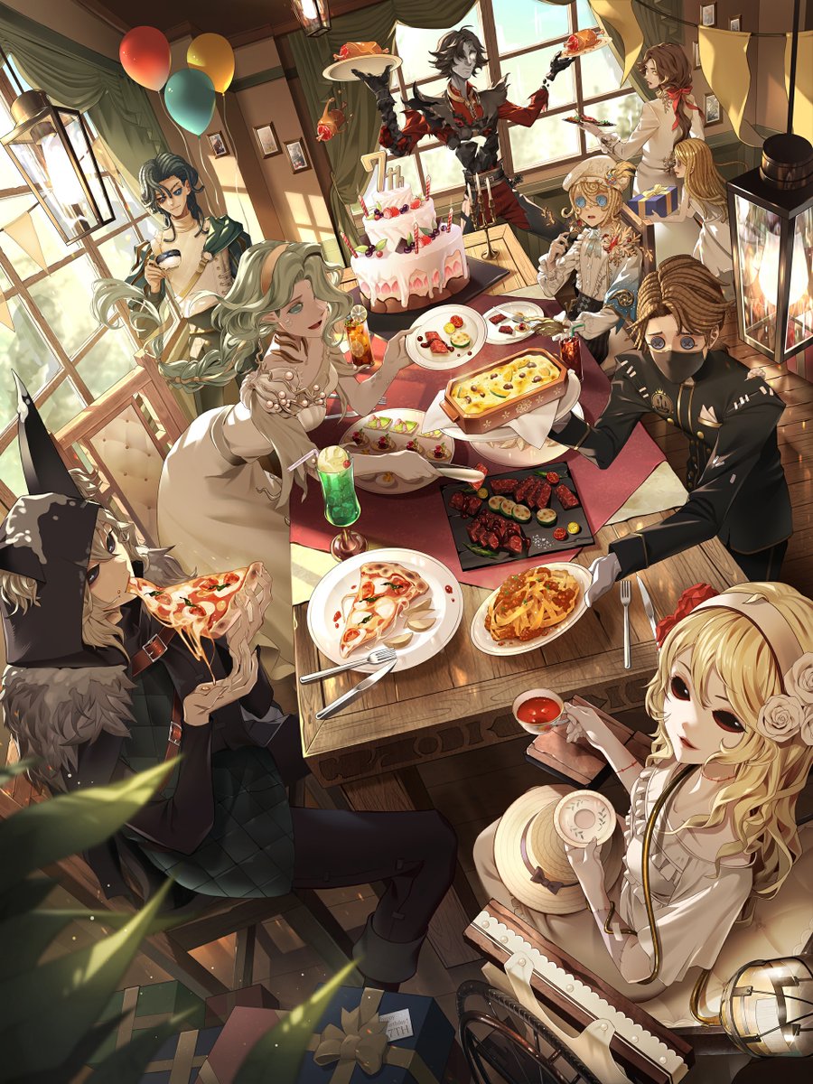 Dear Visitors,
When blessings fill both words and meals, they carry extraordinary meaning.
Today is our special day together! zizero (<a href="/Rozel_mages/">ジゼロ(zizero)＠イラストレーター</a>), thank you for the stunning illustration!
#IdentityV #IDV7thAnniversary