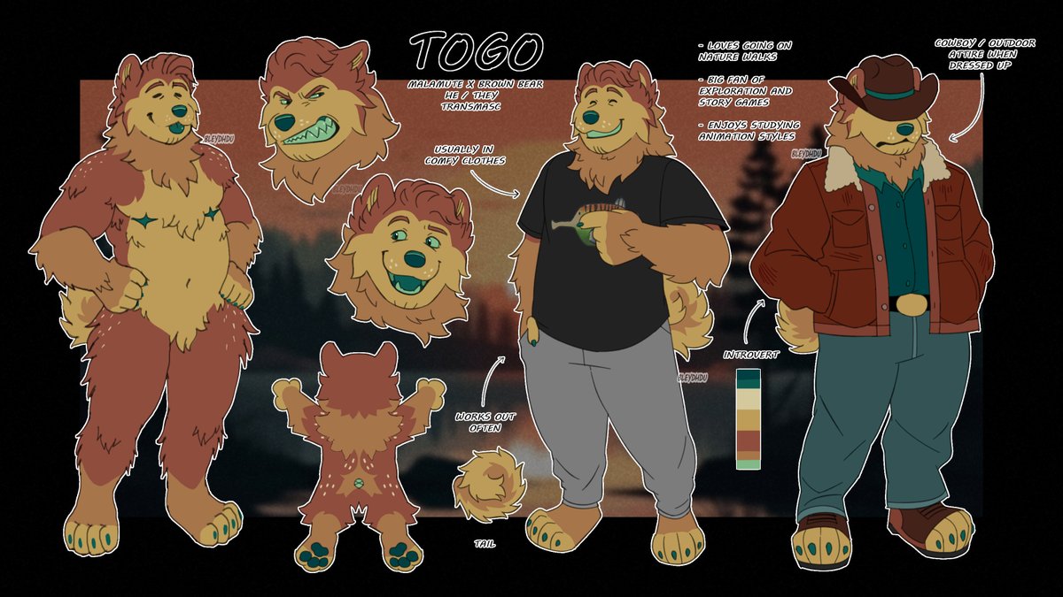 ok so I might've seen a color palette I adored and wanted to redo my trusona again.
This one stuck a lot more.