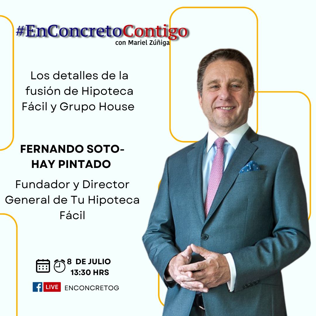 EN CONCRETO (@enconcreto) on Twitter photo 🏠💼 ¿Qué implica la fusión de #HipotecaFácil y #GrupoHouse?
Hoy en #EnConcretoContigo,
<a href="/FernandoSotoHay/">Fernando Soto-Hay</a> , Fundador y Director General de <a href="/tuhipotecafacil/">TuHipotecaFácil</a> , nos compartirá todos los detalles sobre esta unión.
#HOY a las 13:30 hrs.
📲 Conéctate en vivo ➡️facebook.com/ENCONCRETOG. 🏠💼 ¿Qué implica la fusión de #HipotecaFácil y #GrupoHouse?
Hoy en #EnConcretoContigo,
<a href="/FernandoSotoHay/">Fernando Soto-Hay</a> , Fundador y Director General de <a href="/tuhipotecafacil/">TuHipotecaFácil</a> , nos compartirá todos los detalles sobre esta unión.
#HOY a las 13:30 hrs.
📲 Conéctate en vivo ➡️facebook.com/ENCONCRETOG.