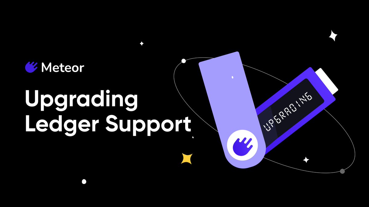 MeteorWallet's tweet image. Improving Ledger Support — Because UX Should Never Be Compromised👻
We’re making significant upgrades to our Ledger integration, driven by our commitment to combining user experience with top-tier security.
✅ USB Ledger support is now in development
✅ Web compatibility…