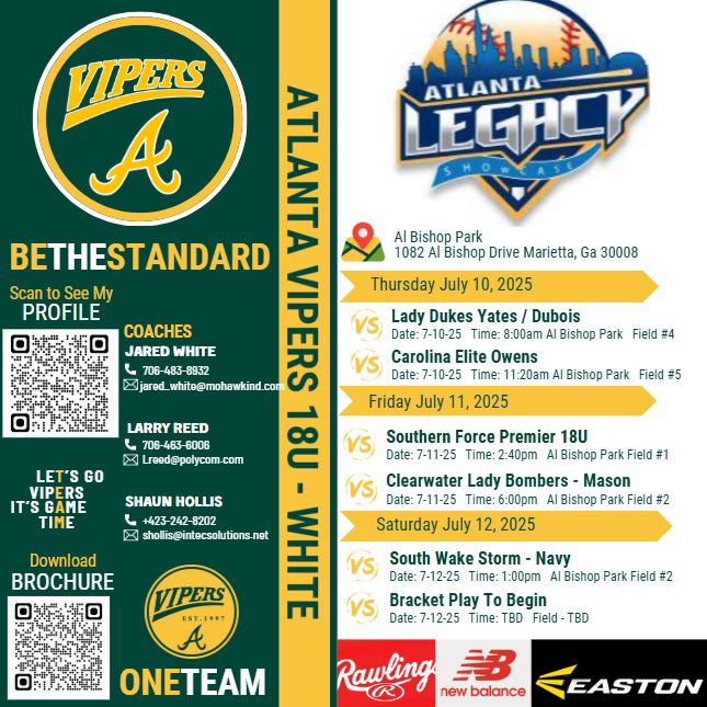 Abby Logan (@abbyelogan23) on Twitter photo Schedule drop for Atlanta Legacy!! We hope to see you there for our last tournament of the year. <a href="/atlvipers07/">Atlanta Vipers 07 White</a> <a href="/JessieHomesley/">Jessie Homesley</a> <a href="/Em_Russell/">Emily Russell</a> <a href="/JoeGuth08812179/">Joe Guthrie</a> <a href="/BrookeOHair3/">Brooke Best-O'Hair</a> <a href="/Alea_Medina27/">LeLe †</a> <a href="/NataliePooleUSM/">Natalie Poole</a> <a href="/megdcurry/">Megan Dowdy Curry</a> <a href="/sarahcespedes1/">Sarah Cespedes</a> Schedule drop for Atlanta Legacy!! We hope to see you there for our last tournament of the year. <a href="/atlvipers07/">Atlanta Vipers 07 White</a> <a href="/JessieHomesley/">Jessie Homesley</a> <a href="/Em_Russell/">Emily Russell</a> <a href="/JoeGuth08812179/">Joe Guthrie</a> <a href="/BrookeOHair3/">Brooke Best-O'Hair</a> <a href="/Alea_Medina27/">LeLe †</a> <a href="/NataliePooleUSM/">Natalie Poole</a> <a href="/megdcurry/">Megan Dowdy Curry</a> <a href="/sarahcespedes1/">Sarah Cespedes</a>