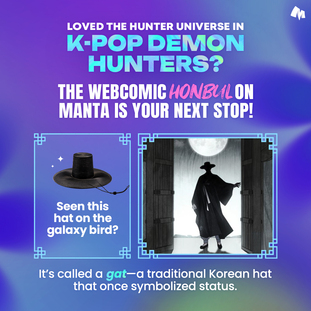 MantaComics's tweet image. Hooked on K-pop Demon Hunters and craving more Korean vibes? &lt;Honbul&gt; is your next read π€©ππ°π·
Read it now on Manta! π bit.ly/4nwoobD
#MantaComics #KpopDemonHunters #Honbul #Webcomic #ManhwaRecommendation #Koreaculture
