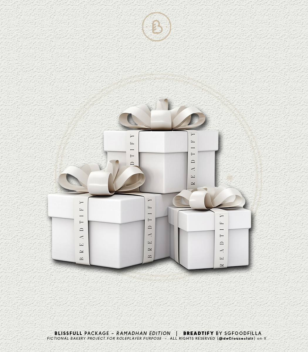 deCrouseclair's tweet image. ㅤㅤ
ㅤㅤ
ㅤㅤ𝗯𝗿𝗲𝗮𝗱𝘁𝗶𝗳𝘆 𝘱𝘢𝘤𝘬𝘢𝘨𝘦.   ⦙   inside the box: 
ㅤㅤ- four boxes.
ㅤㅤ- one card.
ㅤㅤ
ㅤㅤ