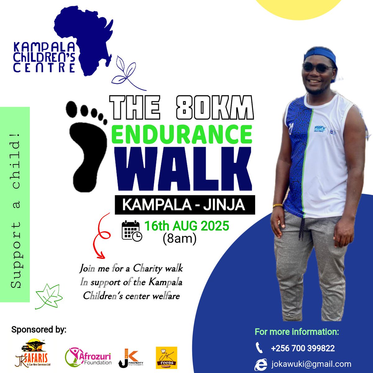 JosephKawuki's tweet photo. Join us for a Charity Walk from Kampala to Jinja!

We're walking to support the Kampala Children's Center, a home for vulnerable kids since 2005. Our goal? Raise 50 million UGX for their welfare!

Date: 16th August, 2025
Time: starting at 4am
Starting Point: Posta office, Kampala https://t.co/j7kkM6nUBx
