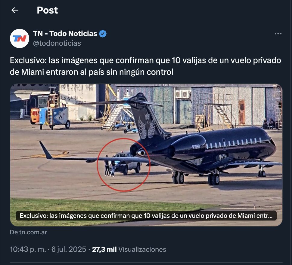 #LasValijasDeMilei 

LA RUTA DEL DINERO M