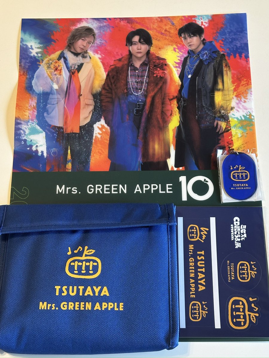 Mrs. GREEN APPLE TSUTAYA コラボ 2点 Mrs. GREEN APPLE TSUTAYAコラボ 2点セット おまけ付き - メルカリ