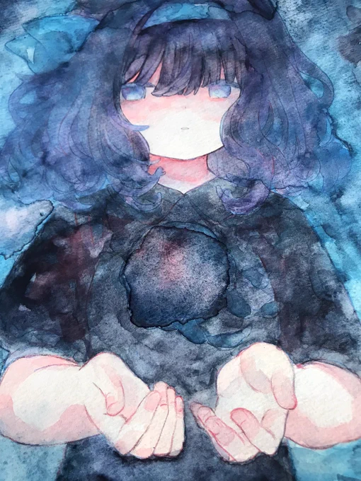 途中 青の滲みがいい