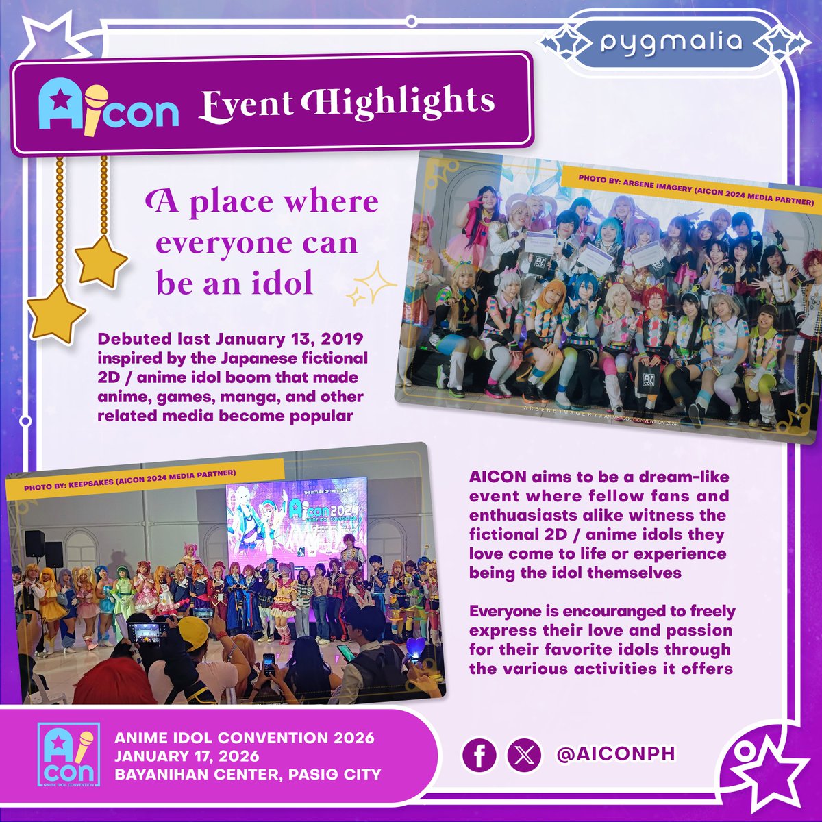 AIConPH's tweet image. Let&apos;s talk about AICon!🌟

Learn more about the history of the event, why we created it, why we celebrate our love for 2D anime idols, a refresher on AICon&apos;s event structure, especially for returnees and newcomers

#AnimeIdolConvention2026 #AIConPH #AICon2026 #AIConPH2026