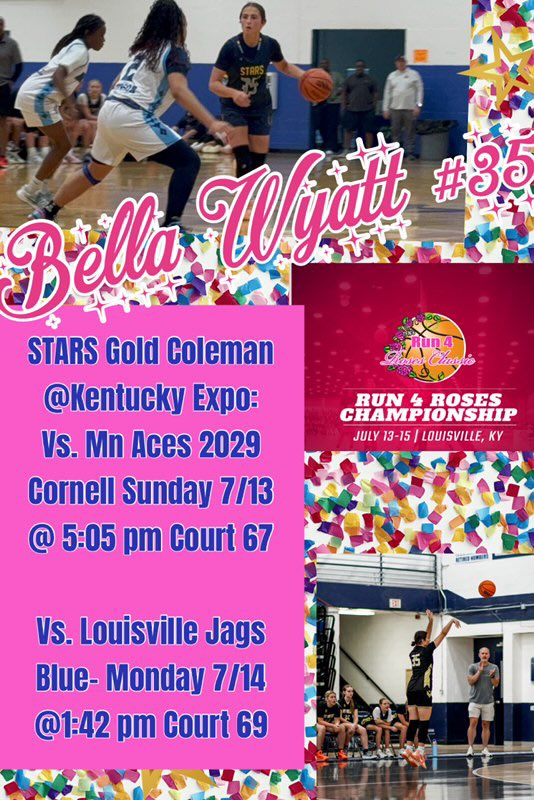 Excited to be competing next week in Run 4 Roses! Come and watch me and my team!
<a href="/StarsBballClub/">STARS Basketball Club</a> <a href="/Cliff_Coach/">Clifford Coleman</a> <a href="/capps_emma/">Emma Capps</a> <a href="/TFNsRun4Roses/">TFN's Run 4 Roses</a>