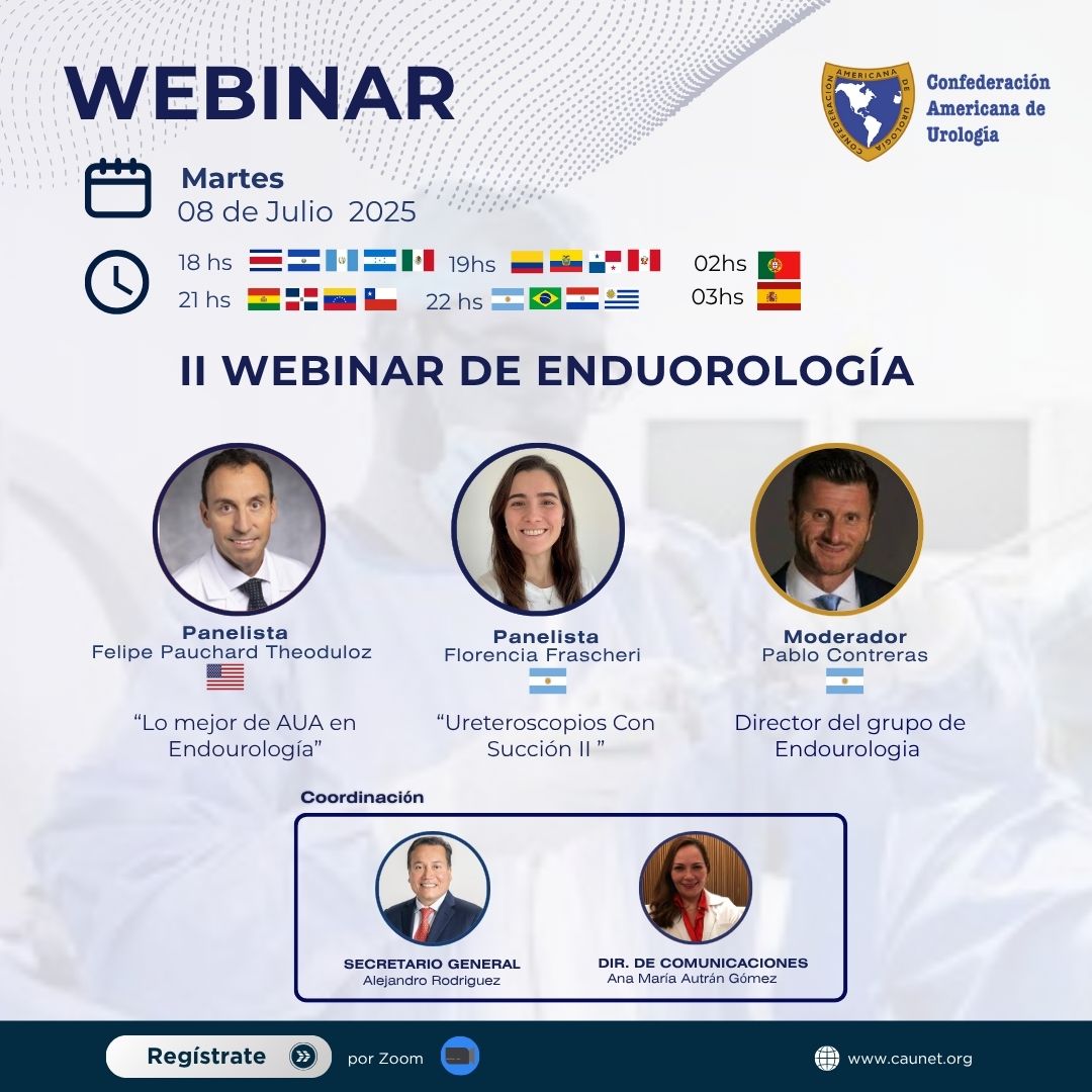 Pablo Contreras (@pabloncontreras) on Twitter photo LATINOS DEL MUNDO 🔥 🔥🔥
🗓️Martes 8 de Julio
II Webinar Endourología CAU 🗺️
🔵 Felipe Pauchard Theoduloz 🇨🇱🇺🇸 AUA 2025 Endourology THM
<a href="/FelipePauchard/">Felipe Pauchard</a> <a href="/CaseUrology/">University Hospitals Urology Institute</a>
🔵Florencia Frascheri 🇦🇷🇬🇧 All About DISS <a href="/FlorenciaFras10/">Florencia Frascheri</a> <a href="/unisouthampton/">University of Southampton</a>
Registro: LATINOS DEL MUNDO 🔥 🔥🔥
🗓️Martes 8 de Julio
II Webinar Endourología CAU 🗺️
🔵 Felipe Pauchard Theoduloz 🇨🇱🇺🇸 AUA 2025 Endourology THM
<a href="/FelipePauchard/">Felipe Pauchard</a> <a href="/CaseUrology/">University Hospitals Urology Institute</a>
🔵Florencia Frascheri 🇦🇷🇬🇧 All About DISS <a href="/FlorenciaFras10/">Florencia Frascheri</a> <a href="/unisouthampton/">University of Southampton</a>
Registro: