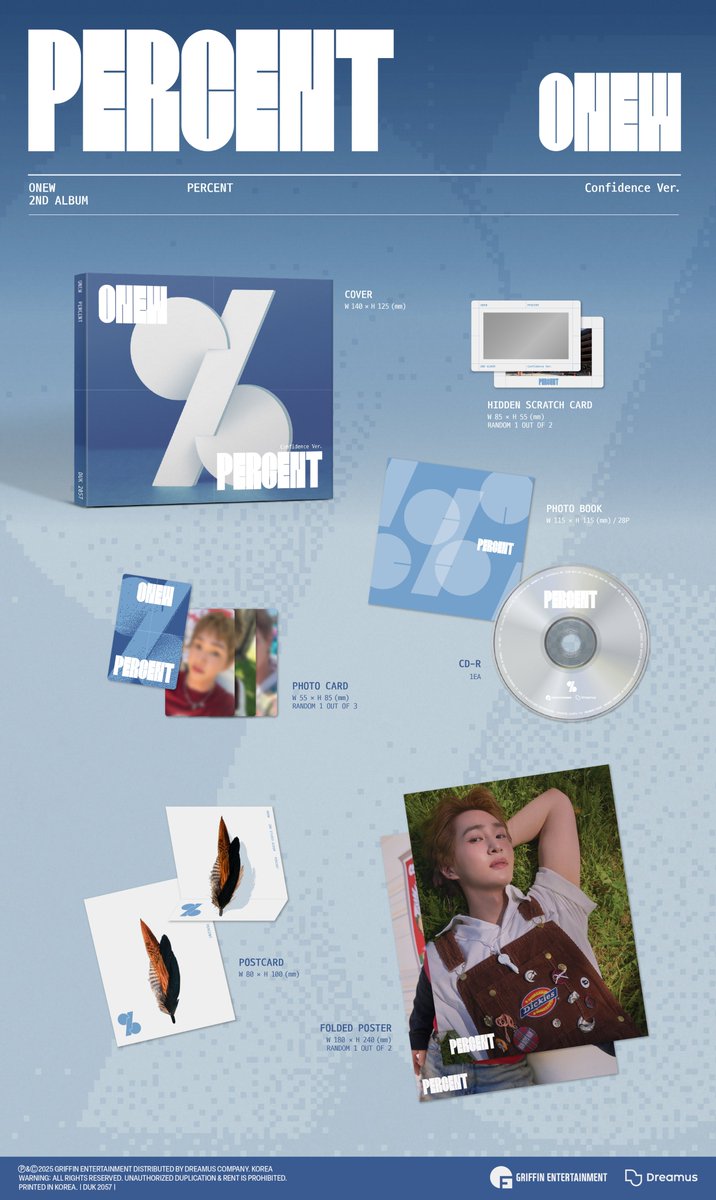 온유 ONEW 2ND ALBUM [PERCENT] 
ANIMALS Ver. / Confidence Ver. Album Details

Pre-Order
bit.ly/ONEWPERCENT 

2025.07.15 6PM (KST)

#온유 #ONEW
#PERCENT #ONEW_PERCENT
#퍼센트 #온유_퍼센트 #온유퍼센트