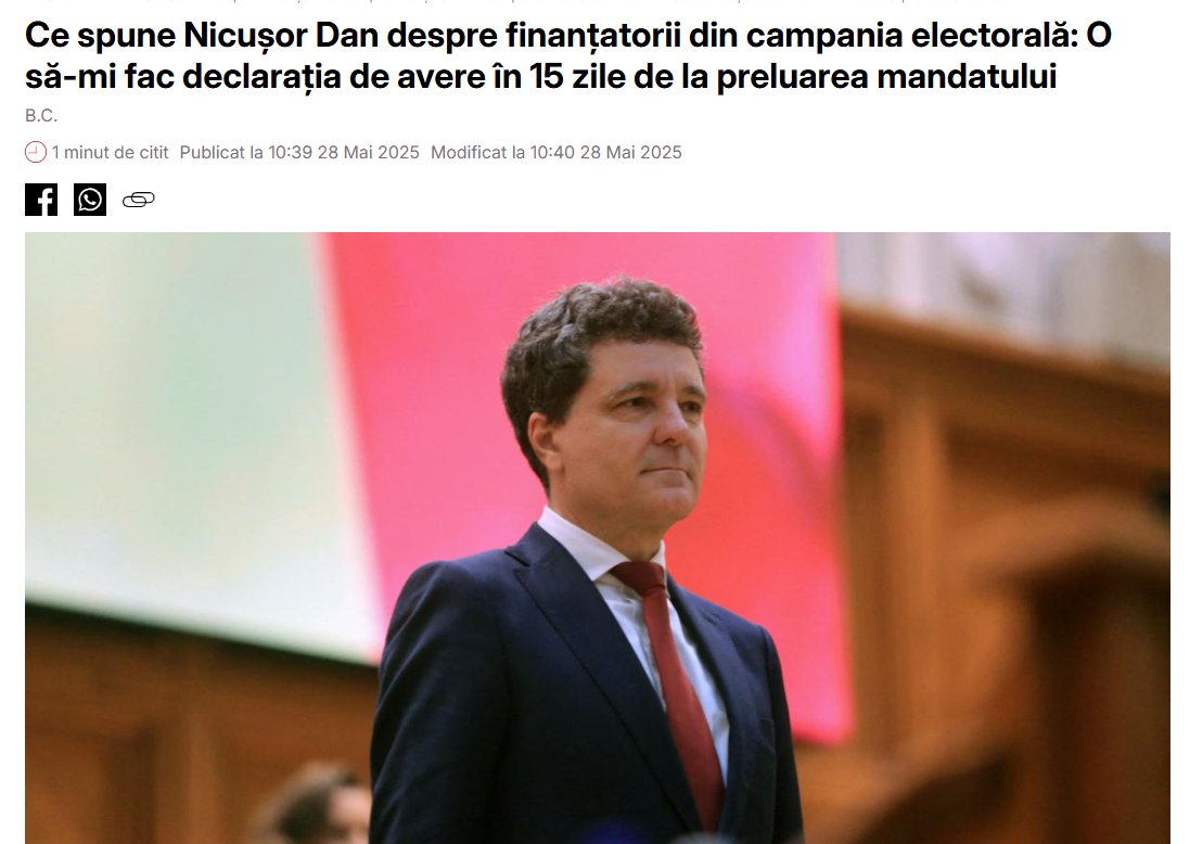 E usor daca esti Nicus🤡r in #RomaniaOnesta
"Preşedintele #NicuşorDan şi-a depus, la 20 iunie, declaraţia de avere la Agenţia Naţională de Integritate (ANI). El a precizat într-o discuţie informală cu jurnaliştii că şi-a depus declaraţia de avere şi că în anexă au fost trecute