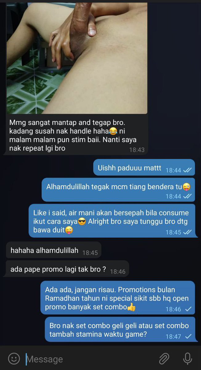 Takperlu lah korang nak amalkan ubat kuat semata mata nak puaskan wanita kesayangan korang tu ‼️

Ubat kuat bahaya untuk kesihatan, ada slidenafil dan tadalafil boleh buat korang migraine kaw dan tangkap pinggang😭

Ubat kuat beri kesan buruk pada kita manusia, so jangan lah
