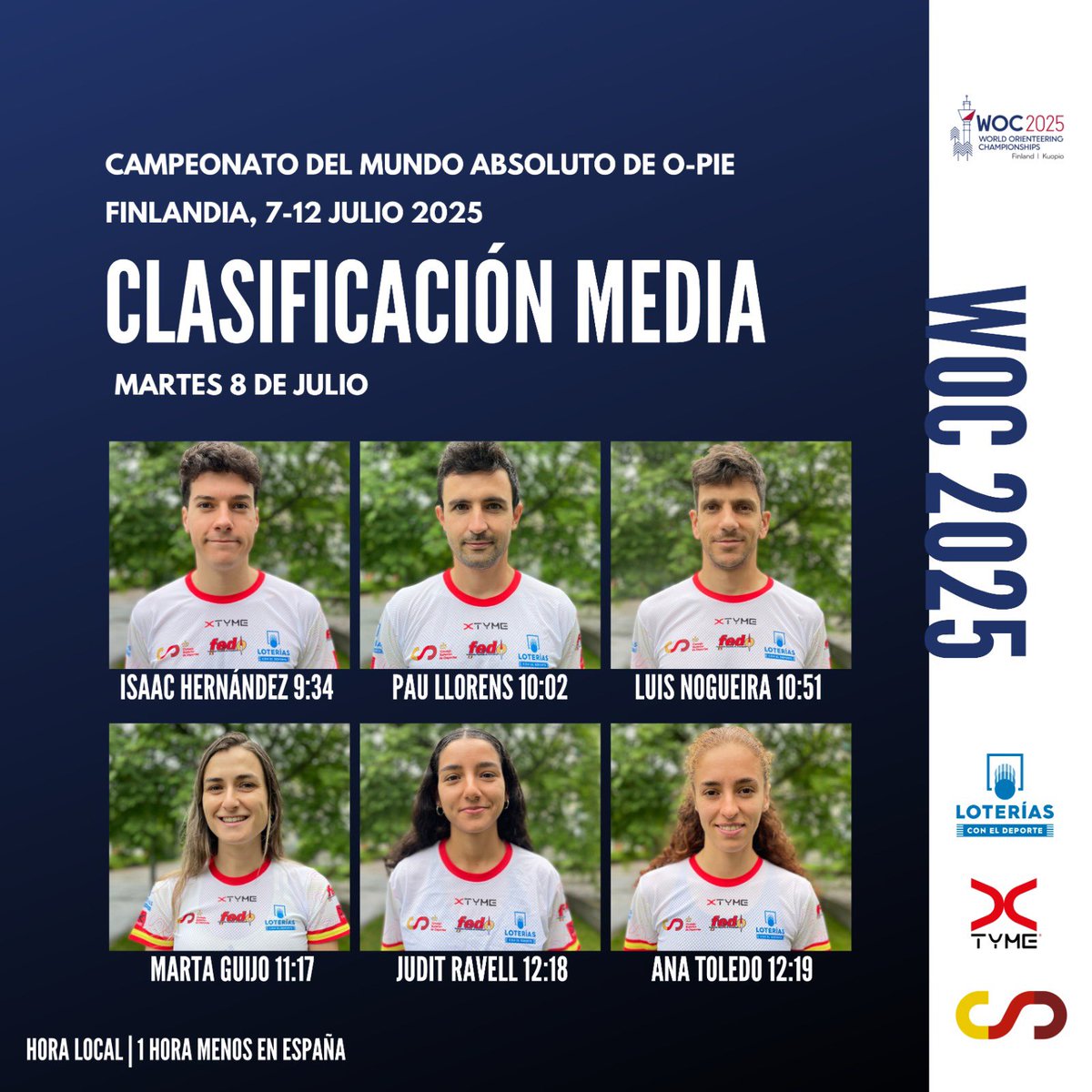 🙌🏼🇫🇮Comenzamos la competición en el Campeonato del Mundo Absoluto de O-Pie con la clasificación de la distancia media 

👉🏼Los 15 mejores de cada manga lograrán el pase a la final que se celebra el miércoles. 

🔗GPS + resultados en: m.mtrbio.com/fedo_org