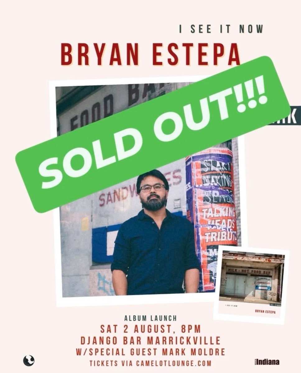 Bryan Estepa (@bryanestepa) on Twitter photo Sydney - You have SOLD OUT the album launch show! I'm blown away. This is a rare situation and feeling for me. THANK YOU all! See you in August! 🎉🙏
#iseeitnow Sydney - You have SOLD OUT the album launch show! I'm blown away. This is a rare situation and feeling for me. THANK YOU all! See you in August! 🎉🙏
#iseeitnow