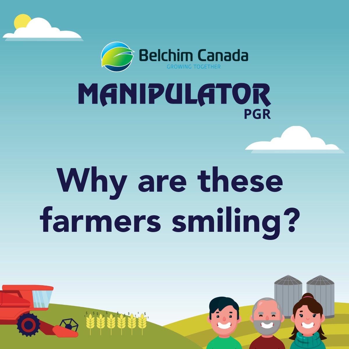 Why are these farmers smiling? Find out by visiting our new #ManipulatorPGR landing page: 
manipulatorpgr.com

#westcdnag #cdnag #spray25