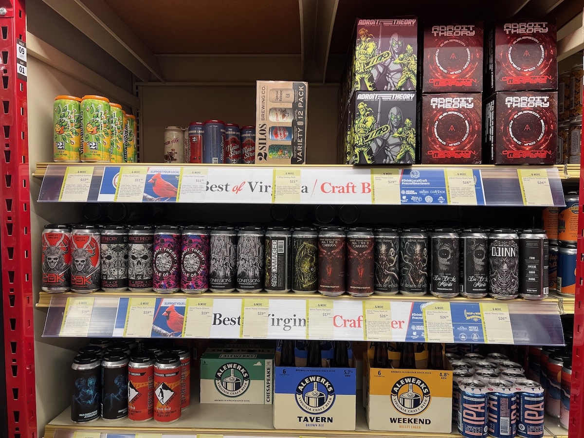 We're back to updating our current inventory at retail stores in and around the VA/MD area. Here is the Total Wine in Alexandria / Lincolnia area. Some brand new gems like:

• Cold Woods - Barleywine

• The Death of Civilization II - DIPA

• All I See is Carrion - Belgian Quad