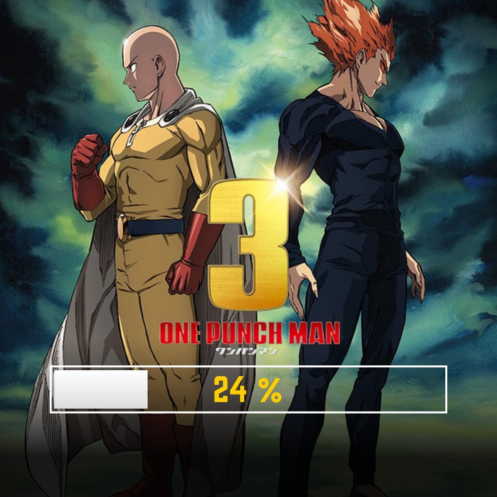 OnePunch_Daily's tweet image. One Punch Man Season 3 is 24% Complete!
October is 66 days away. #OPMCountdown
