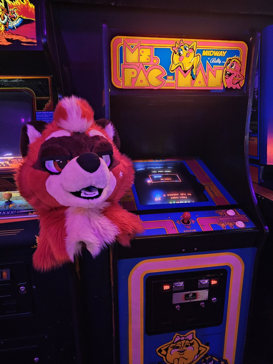 Went to the UpDown Arcade in downtown Des Moines, IA today! It was a lot of fun, enjoyed playing lots of Pac-Man and Galaga~ ❤️