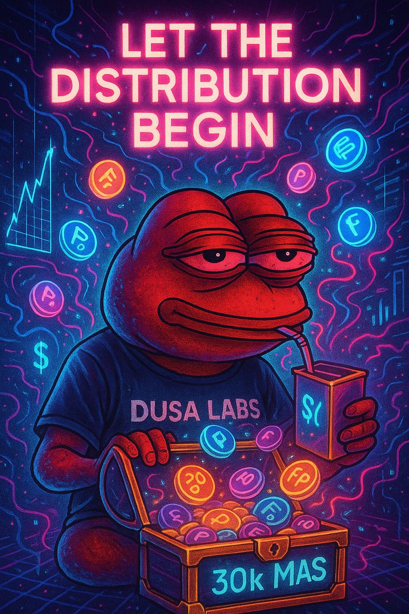 The FPOM empire expands.
30M $FPOM. 30k $MAS. 8 weeks of glorious degen rain.

Distribution?
We call it Reckless Reallocation™

You want in?

💦 Add LP to the FPOM–MAS pool
⚗️ It’s not airdrop — it’s liquidity alchemy
🔗 app.dusa.io/pools/AS12GDti…

Degens know. Normies cope.