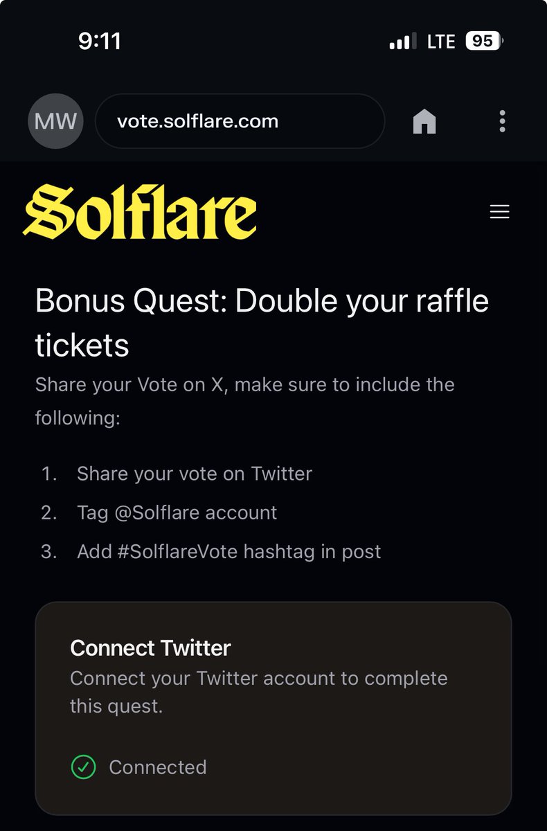 Edward Martin (@edwardmartin88) on Twitter photo Just voted on <a href="/solflare/">Solflare - The Solana Wallet</a> wallet. Chance to win money for participating π«‘
Try it out on Solflare wallet
vote.solflare.com
#SolflareVote Just voted on <a href="/solflare/">Solflare - The Solana Wallet</a> wallet. Chance to win money for participating π«‘
Try it out on Solflare wallet
vote.solflare.com
#SolflareVote