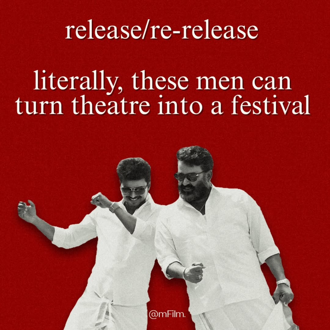Nipin_cr's tweet photo. Top 5 South Indian Re Releases - Gulf
#Manichithrathazhu - $97K
#Spadikam - $88K
#Devadhoothan - $55K
#ChottaMumbai - $31K
#Ghilli - $25K
@Mohanlal & @actorvijay 🔥😎 https://t.co/FqgSio5eTF