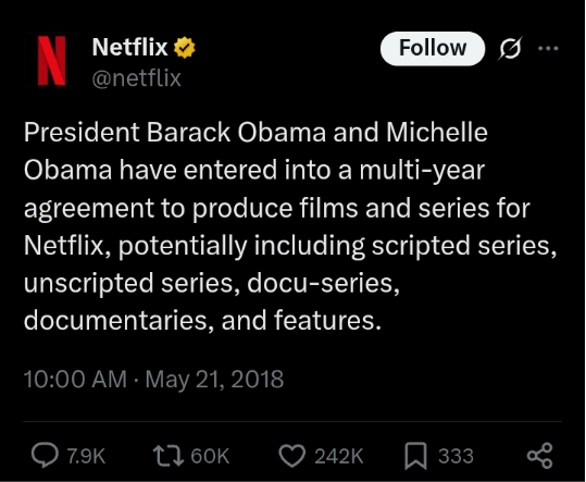 Years ago I posted on here that the Epstein drama was fake. Obama had a deal with Netflix making documentaries and Susan Rice was on the board of directors. Everyone forgot about pizzagate where mainstream media reported it as truth then later it was just a conspiracy theory.
