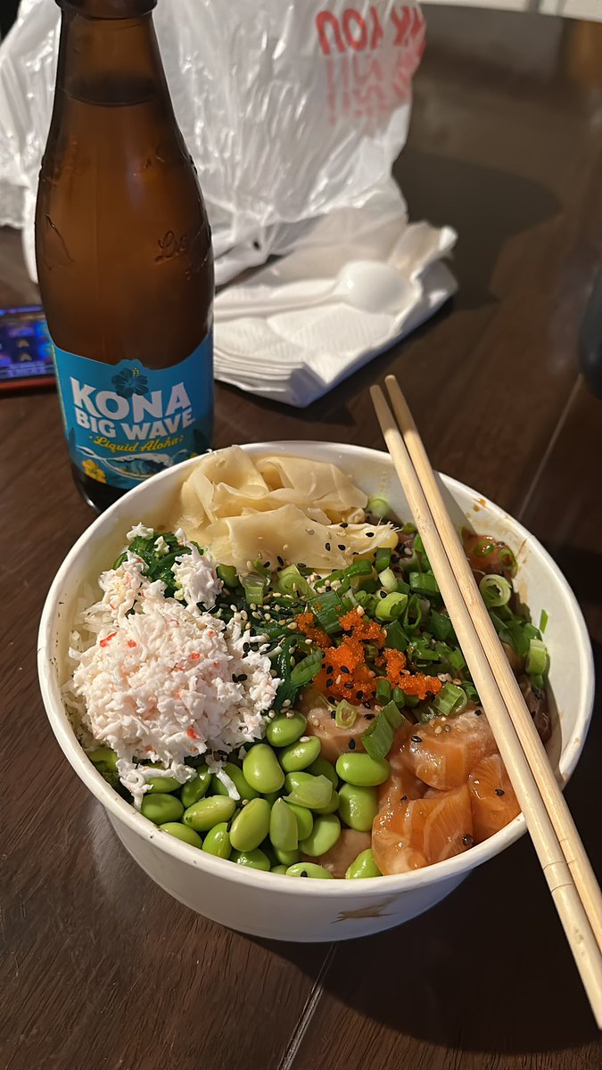 suweeet3's tweet image. #FoodPorn‼️ #Poke &amp;amp; #beer 🍻